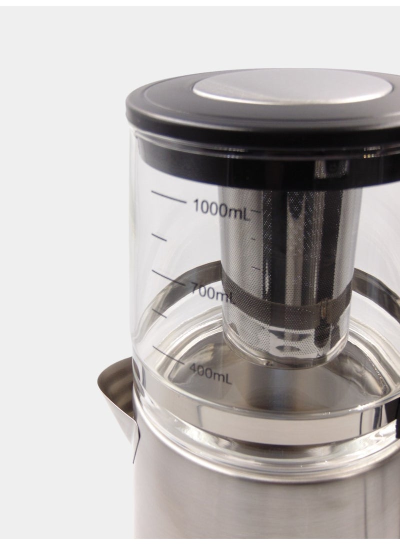 Sonifer SF-2118 1.8L Stainless Steel Kettle With 1L Tea Pot 2PC Set Keep Warm Electric Samovar Russian Style Electric Kettle Set - Image 5